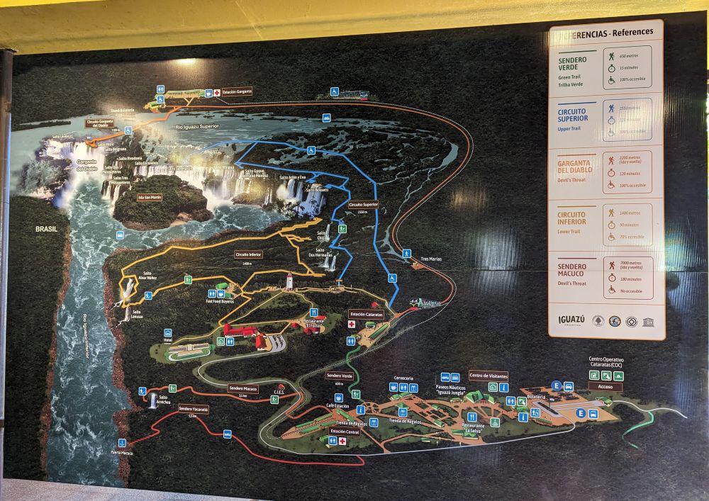 visiter chute igazu cote bresil argentine carte circuits