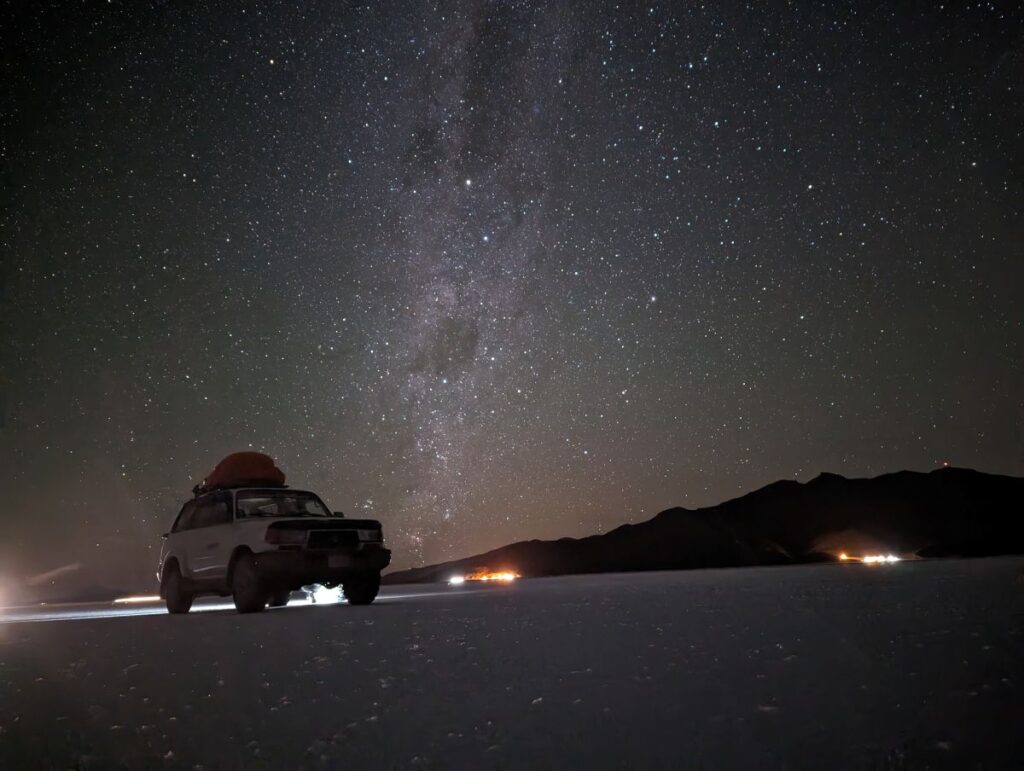 ciel etoilé salar uyuni photo voiture itineraire 