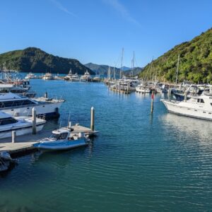 Port de Picton dans les Marlborough Sounds en Nouvelle-Zélande, point de départ du ferry vers Wellington
