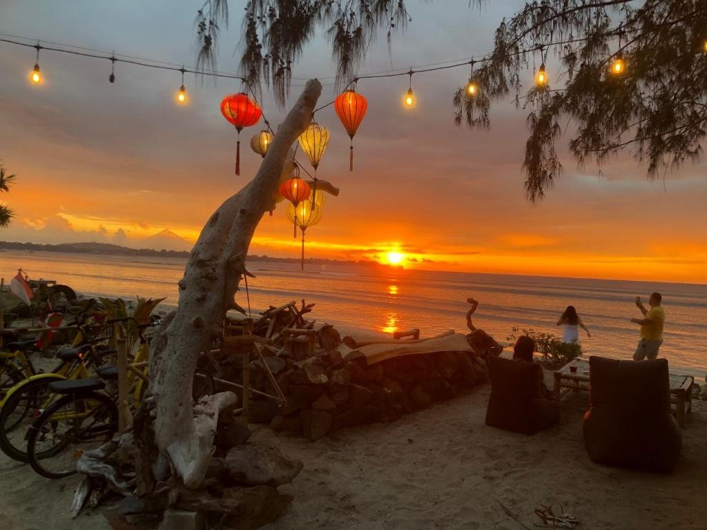 La Bohème Gili Air bungalow bord de plage tenu par français